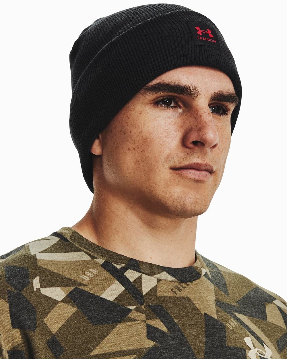 Czapki Beanie Vans HeatGear Mid-Rise Middy Męskie Czarne Czerwone | UOSA49760