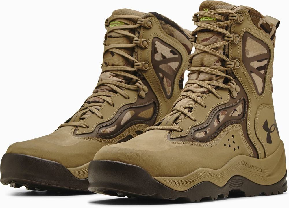 Kozaki Trekkingowe Vans UA ArmourDry Run No Show Tab Męskie Camo Beżowe | WTHK01649