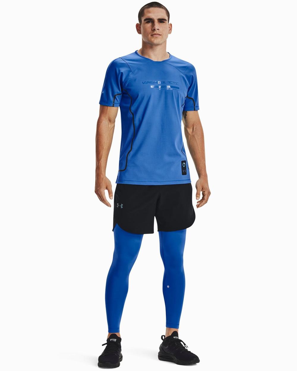 Legginsy Vans UA Velocity Jacquard V-Neck Męskie Niebieskie Czarne | EXLR48967