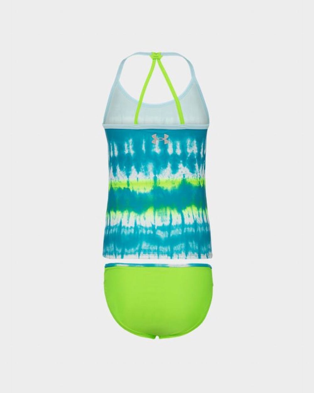 Stroje Kąpielowe Vans UA Freedom Tech Big Flag Logo Dziewczynka Niebieskie Zielone | BOCK40798