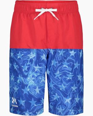 Stroje Kąpielowe Vans UA Play Up 2.0 Chłopięce Czerwone Niebieskie | BLQE62501